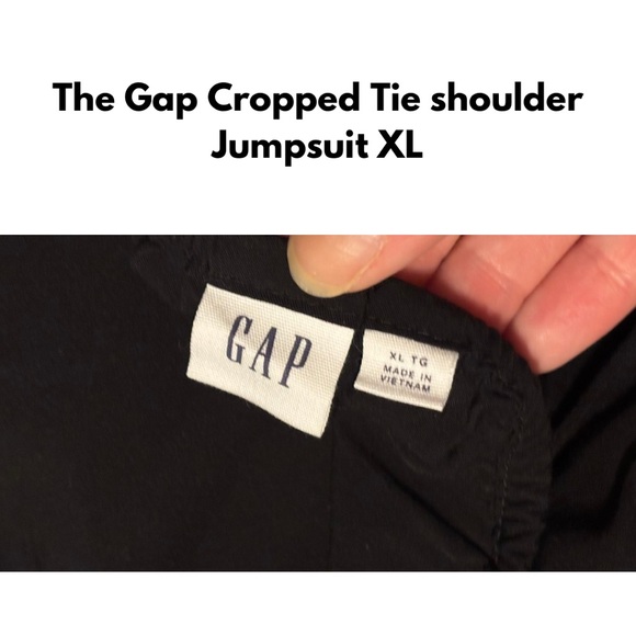 The Gap - Cropped, Tie Shoulder Jumpsuit - XL - Pockets! - Picture 5 of 9